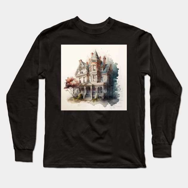 Muted Victorian Beauty Long Sleeve T-Shirt by Abili-Tees